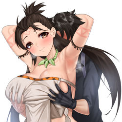 This is a pixiv picture whose title is 「未来くん.......？」.