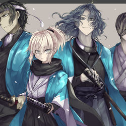 This is a pixiv picture whose title is 新選組.