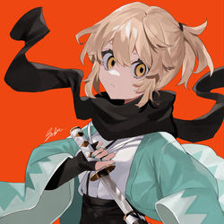 This is a pixiv picture whose title is 沖田さん霊衣！.