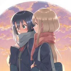 This is a pixiv picture whose title is 安達としまむら.