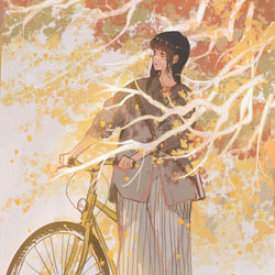 This is a pixiv picture whose title is 秋日.