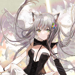 This is a pixiv picture whose title is 猫耳天使.
