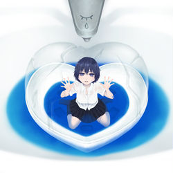 This is a pixiv picture whose title is この青さがなくなる頃には.