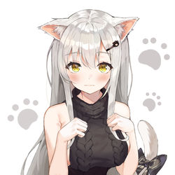 This is a pixiv picture whose title is 猫娘さん.