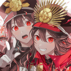 This is a pixiv picture whose title is ノッブとカッツ.