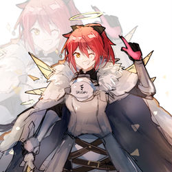 This is a pixiv picture whose title is EXUSIAI in BLEMISHINE.