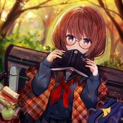 This is a pixiv picture whose title is 「せ、先輩？！」.