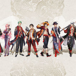 This is a pixiv picture whose title is 海贼国风系列-ALL.