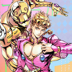 This is a pixiv picture whose title is 黄金体験.