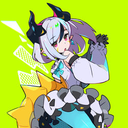 This is a pixiv picture whose title is 🦕⚡.