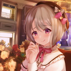 This is a pixiv picture whose title is せんぱい❤︎.