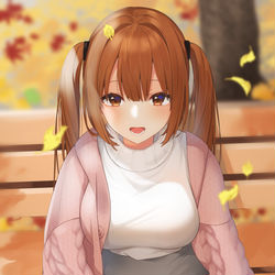 This is a pixiv picture whose title is 茶髪女の子.