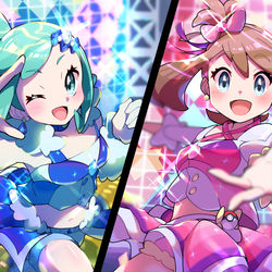 This is a pixiv picture whose title is ルチアvsハルカ.