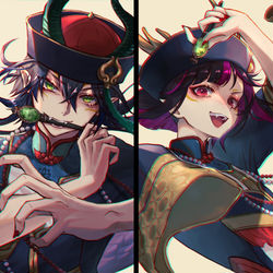 This is a pixiv picture whose title is ハロウィンマレウス＆リリア.
