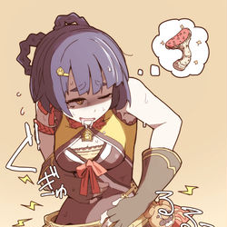 This is a pixiv picture whose title is おなかいたい….