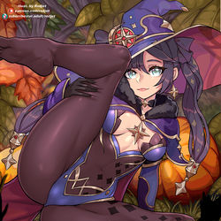 This is a pixiv picture whose title is Mona - Genshin Impact.