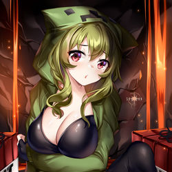 This is a pixiv picture whose title is Minecraft - Creeper.