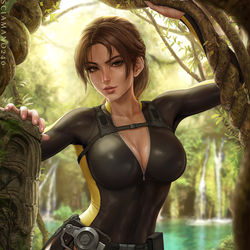 This is a pixiv picture whose title is Lara Croft.