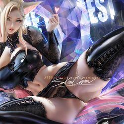 This is a pixiv picture whose title is KD / A 阿狸动画 KDA Ahri.
