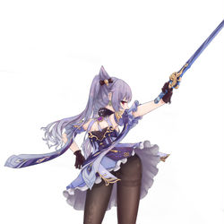 This is a pixiv picture whose title is 刻晴.