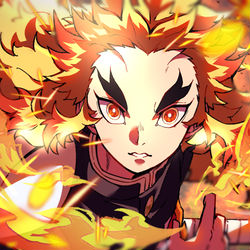 This is a pixiv picture whose title is 【鬼滅の刃】煉獄杏寿郎.
