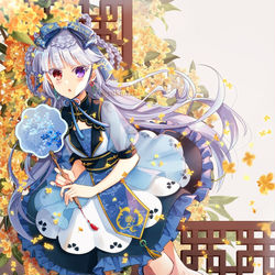 This is a pixiv picture whose title is 華ロリと金木犀.