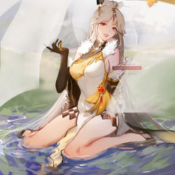 This is a pixiv picture whose title is ningguang.