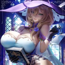 This is a pixiv picture whose title is Genshin Impact丽莎 Lisa pin up.