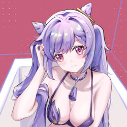 This is a pixiv picture whose title is 原神×刻晴.