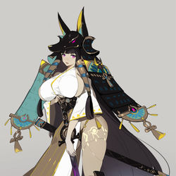 This is a pixiv picture whose title is Anubis Samurai.