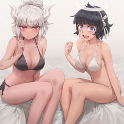 This is a pixiv picture whose title is Lucifer & Azazel (HELLTAKER).