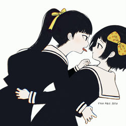 This is a pixiv picture whose title is 少女椿.