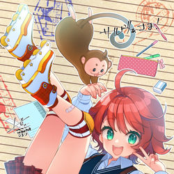 This is a pixiv picture whose title is 「Skeb」元気で明るい女の子.