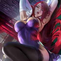 This is a pixiv picture whose title is Erza Casino Dress.