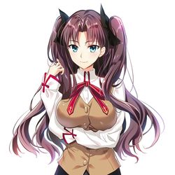 This is a pixiv picture whose title is 遠坂凛（制服ver）.