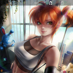 This is a pixiv picture whose title is Misty Lockhart (older).