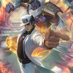 This is a pixiv picture whose title is Jotaro Kujo.