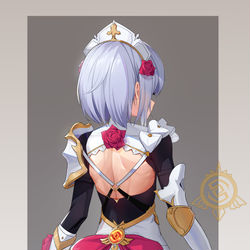 This is a pixiv picture whose title is 此背向敌.