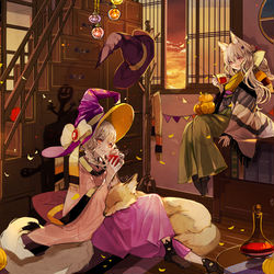 This is a pixiv picture whose title is 魔法使いの祝祭.