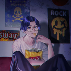 This is a pixiv picture whose title is カウチポテト.