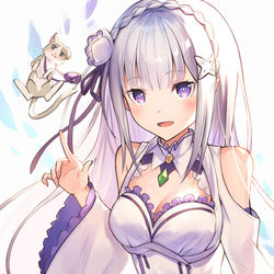 This is a pixiv picture whose title is 銀髪ハーフエルフさん.
