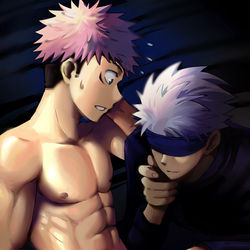This is a pixiv picture whose title is 五條X虎杖.