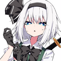 This is a pixiv picture whose title is 黒手袋.