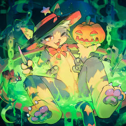 This is a pixiv picture whose title is 南瓜炖猫汤.