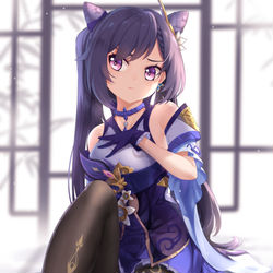 This is a pixiv picture whose title is 刻晴.