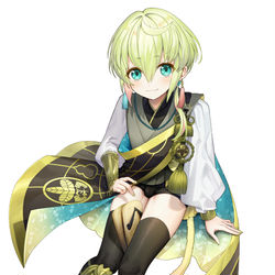 This is a pixiv picture whose title is 太ももで草履温めてほしい.