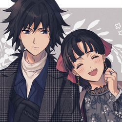 This is a pixiv picture whose title is 冨岡姉弟.
