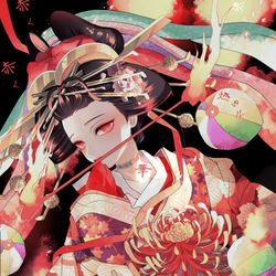 This is a pixiv picture whose title is 赤ゐ華.