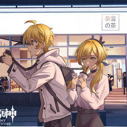 This is a pixiv picture whose title is 兄妹俩旅程的一站~.