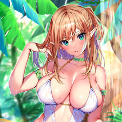 This is a pixiv picture whose title is 野生のエルフ.